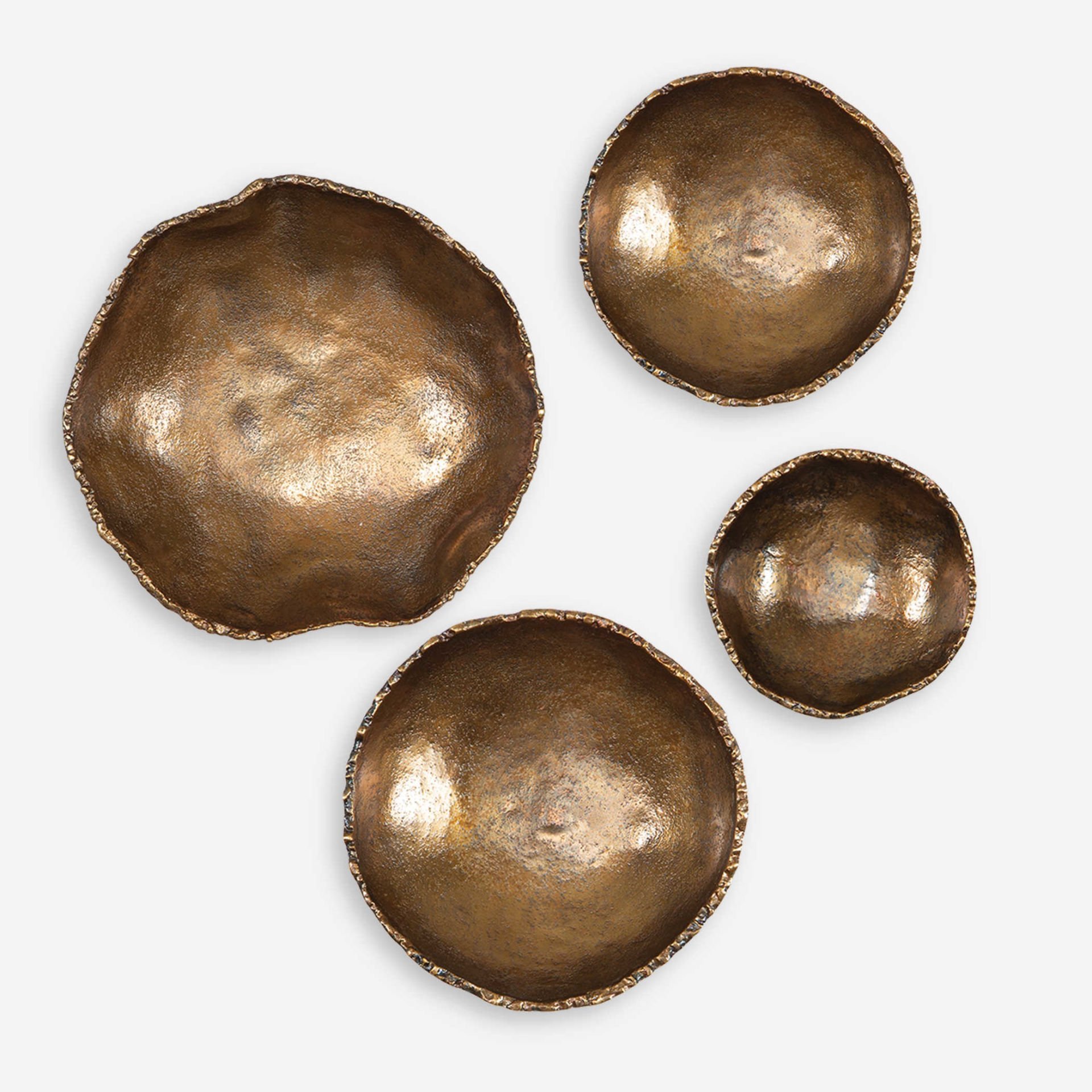 LUCKY COINS METAL WALL DECOR S/4