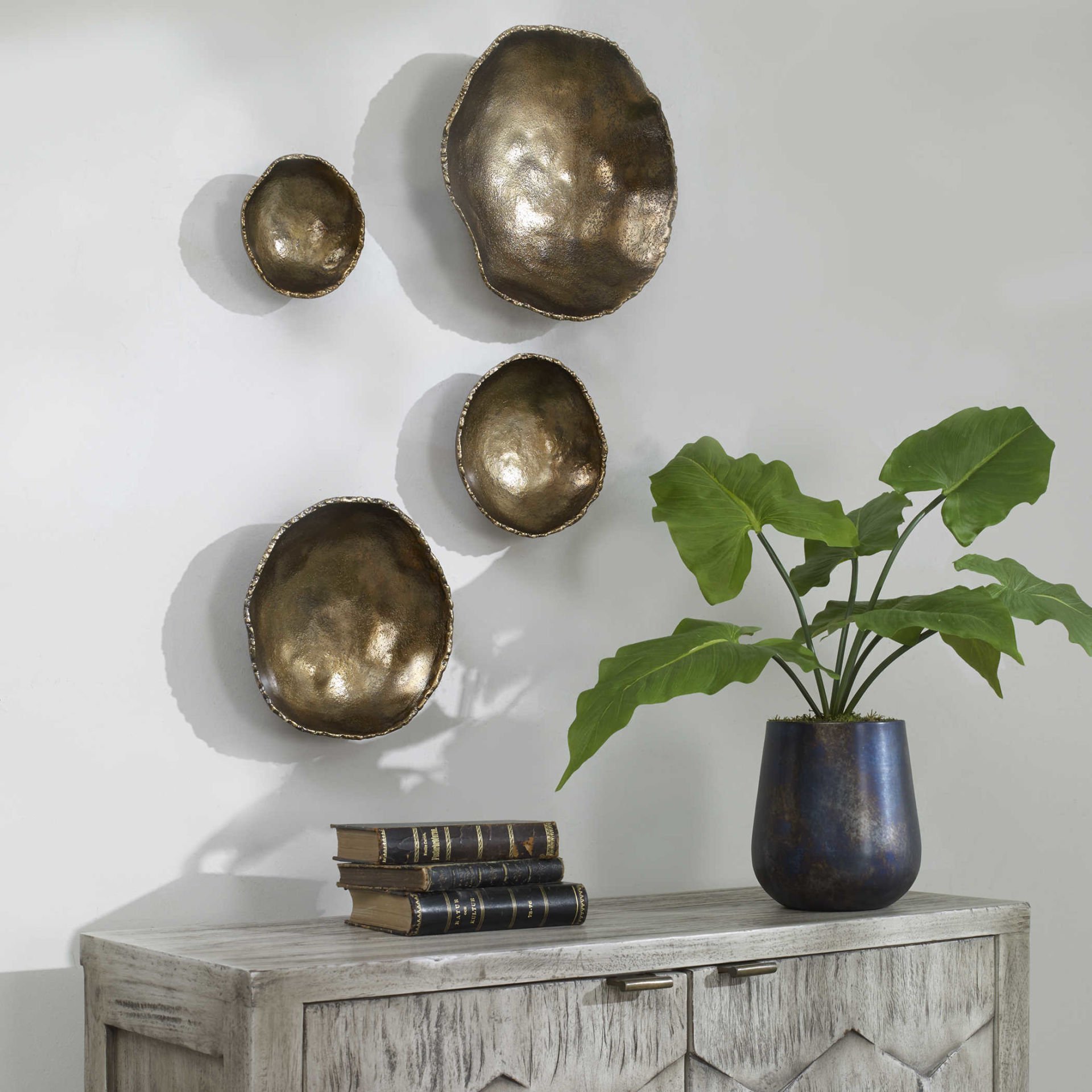 LUCKY COINS METAL WALL DECOR S/4