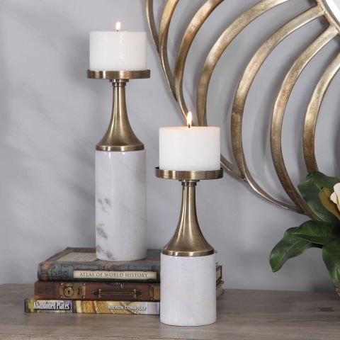 その他 KAHLER Cono candle holder Kähler Block candle holder H4 in White w. deco
