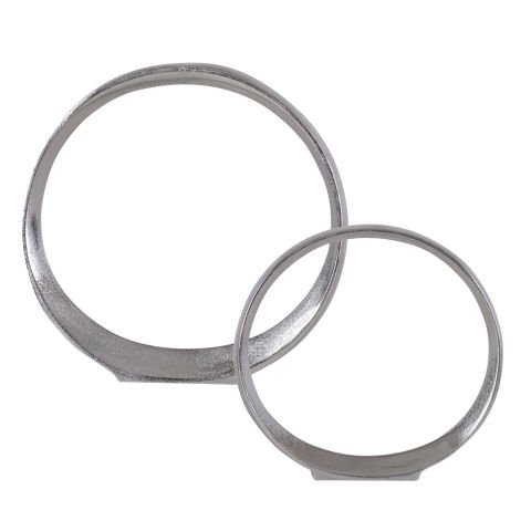 ORBITS RING SCULPTURES NICKEL S/2