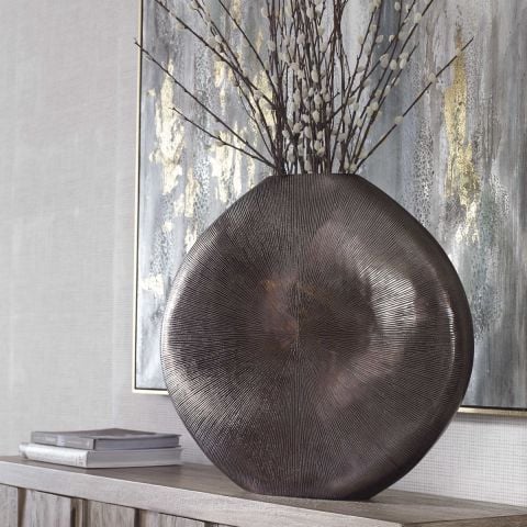 GRETCHEN VASE BLACK NICKEL