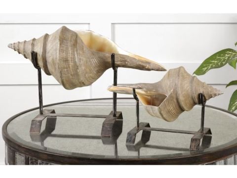 CONCH SHELL SCULPTURE S/2