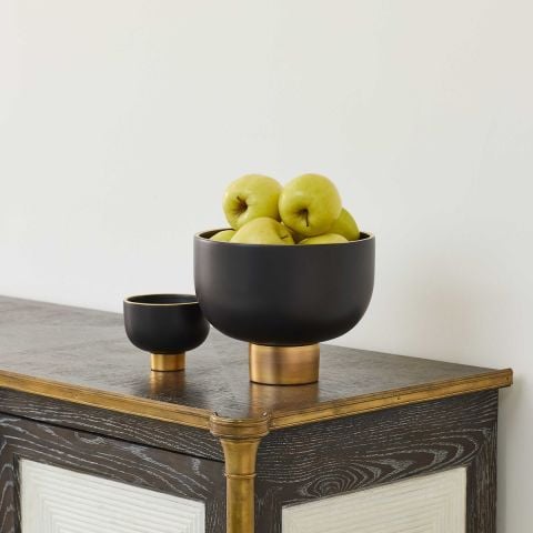 OFFERING BOWLS BLACK S/2