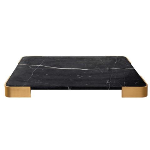 ELEVATED TRAY/PLATEAU BLACK MARBLE LARGE