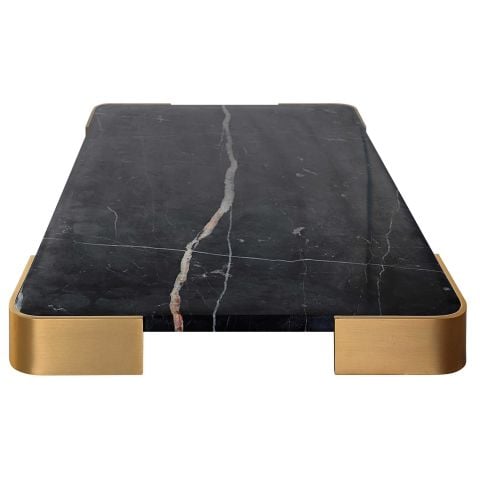 ELEVATED TRAY/PLATEAU BLACK MARBLE LARGE