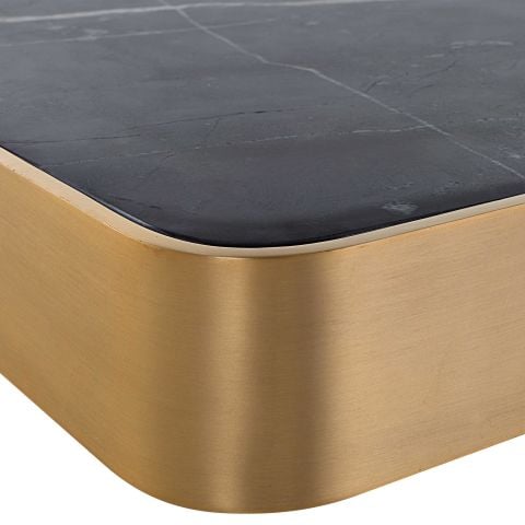 ELEVATED TRAY/PLATEAU BLACK MARBLE LARGE