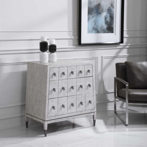 PYRAMID CHEST SCRUBBED ELM