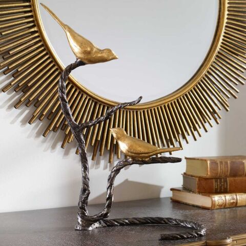 Statue of Birds on a Branch