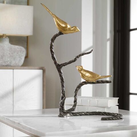 Statue of Birds on a Branch
