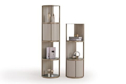 LUNARA KİTAPLIK (TURKUAZ KAPLAMA) (133CM)