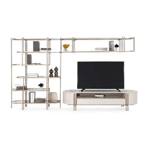 BLUSH TV ÜNİTESİ KİTAPLIK+TV