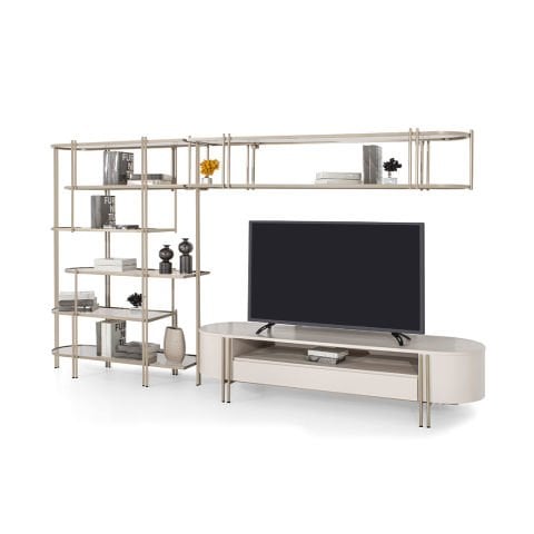 BLUSH TV ÜNİTESİ KİTAPLIK+TV