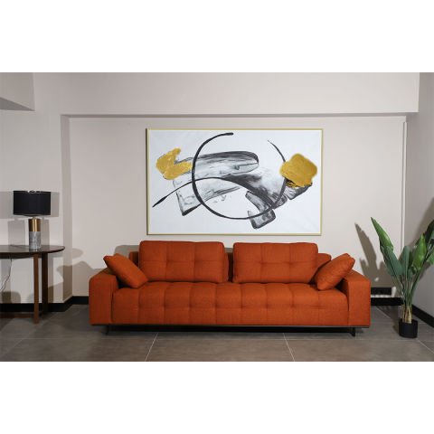 URBAN TABLO BLACK & WHITE 100*150 - GOLD