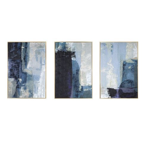 TIMELESS 3'LÜ TABLO BLUE GOLD - 100*150