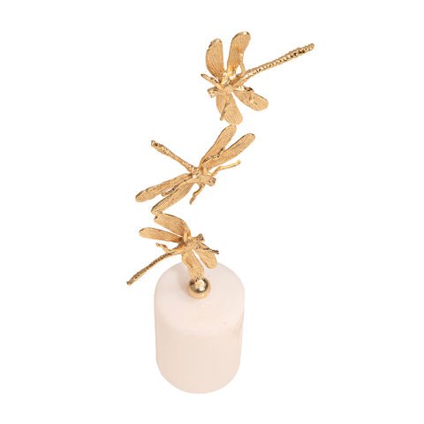 GRACE DRAGONFLY DEKORATİF OBJE SETİ - BRASS