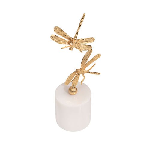 GRACE DRAGONFLY DEKORATİF OBJE SETİ - BRASS