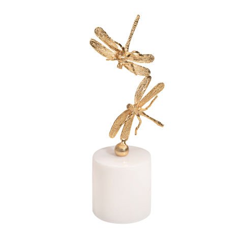 GRACE DRAGONFLY DEKORATİF OBJE SETİ - BRASS